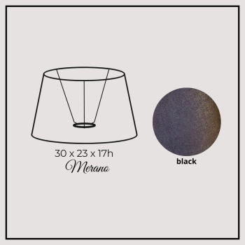 Merano 30cm black cotton
