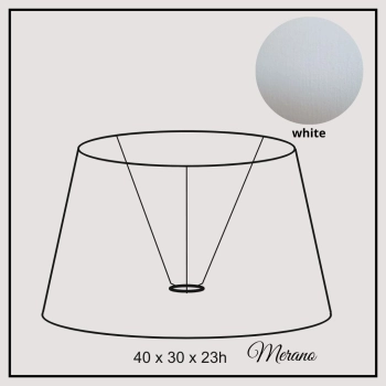 Merano 40cm white cotton