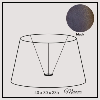 Merano 40cm black cotton