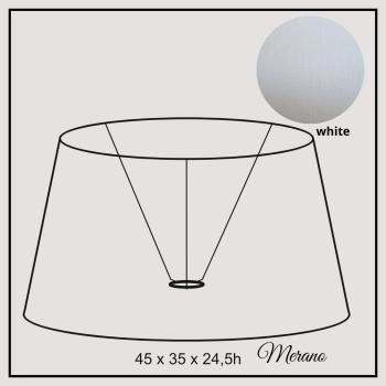 Merano 45cm white cotton