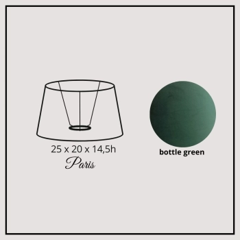 Paris 25cm bottle green velvet