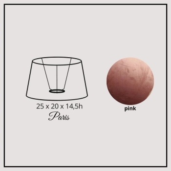 Paris 25cm pink velvet