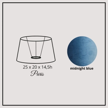 Paris 25cm midnight blue velvet