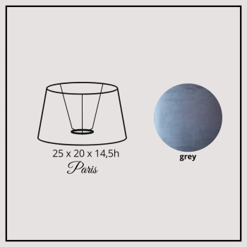 Paris 25cm grey velvet