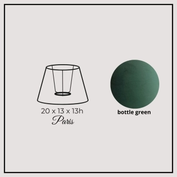 Paris 20cm bottle green velvet
