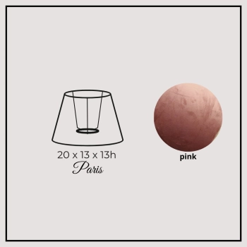 Paris 20cm pink velvet