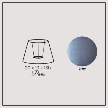 Paris 20cm grey velvet