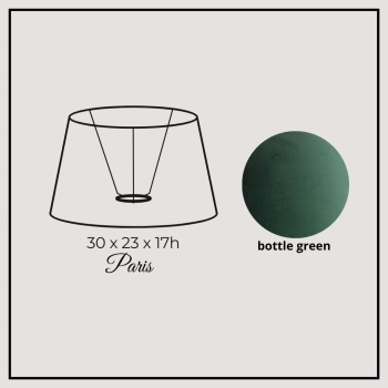 Paris 30cm bottle green velvet