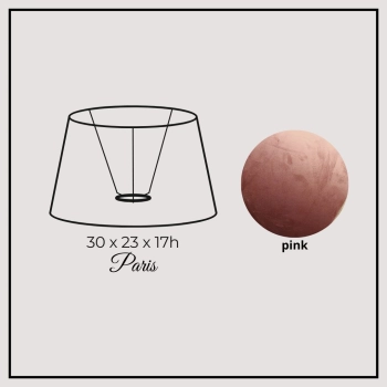 Paris 30cm pink velvet