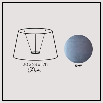 Paris 30cm grey velvet