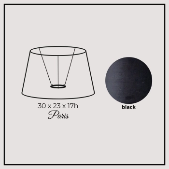 Paris 30cm black velvet