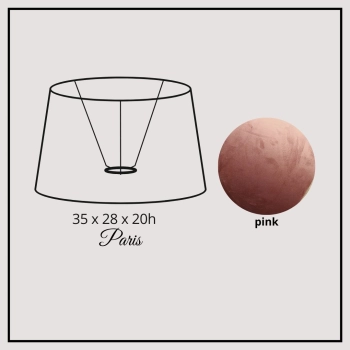 Paris 35cm pink velvet