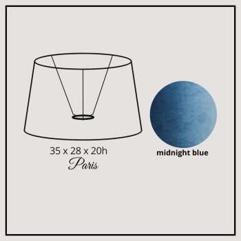 Paris 35cm midnight blue velvet