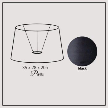 Paris 35cm black velvet