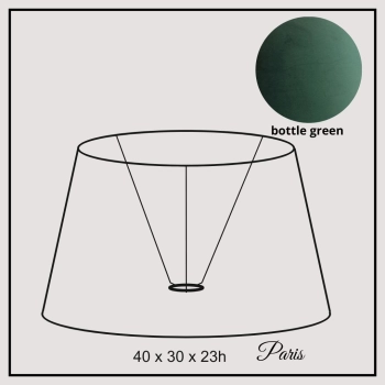 Paris 40cm bottle green velvet