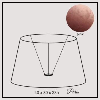 Paris 40cm pink velvet