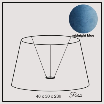 Paris 40cm midnight blue velvet