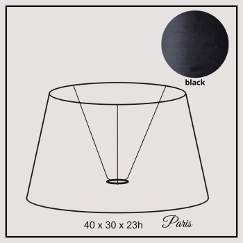 Paris 40cm black velvet