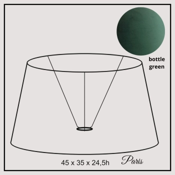 Paris 45cm bottle green velvet
