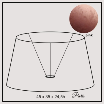 Paris 45cm pink velvet