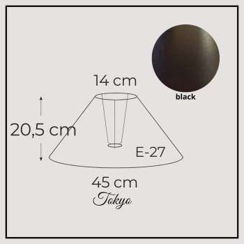 Tokyo 45cm black chintz